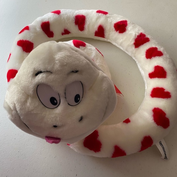 Vintage SNAKE Plush Stuffed Animal Commonwealth Hearts Coiled Valentine - Picture 8 of 16